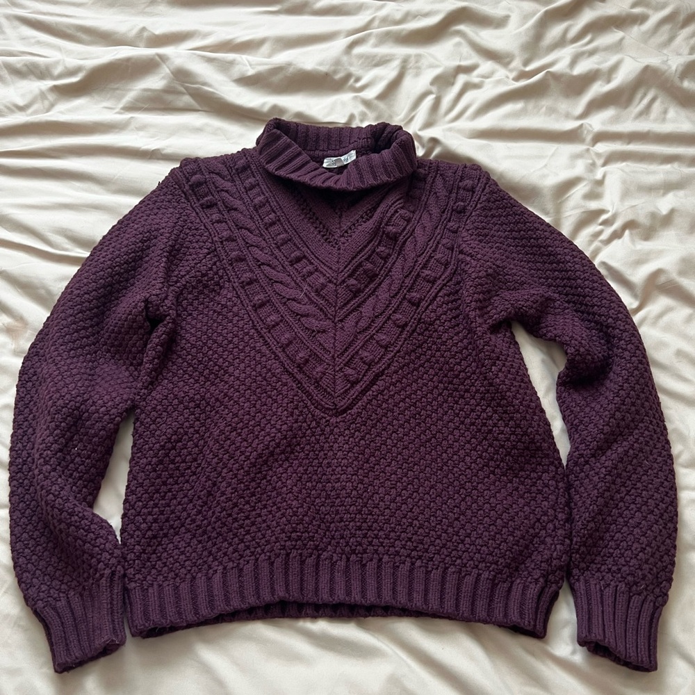 Splendid Purple Knit Sweater